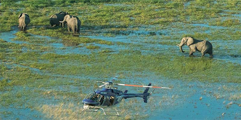 Helikopter-Rundflug Okavango Delta