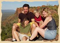 Familie Schmale-Becker auf dem Waterberg Plateau