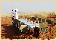Luxus in den roten  Dünen der  Namib